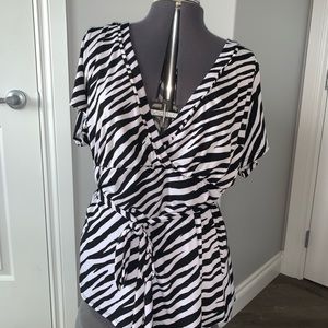 Torrid striped wrap top